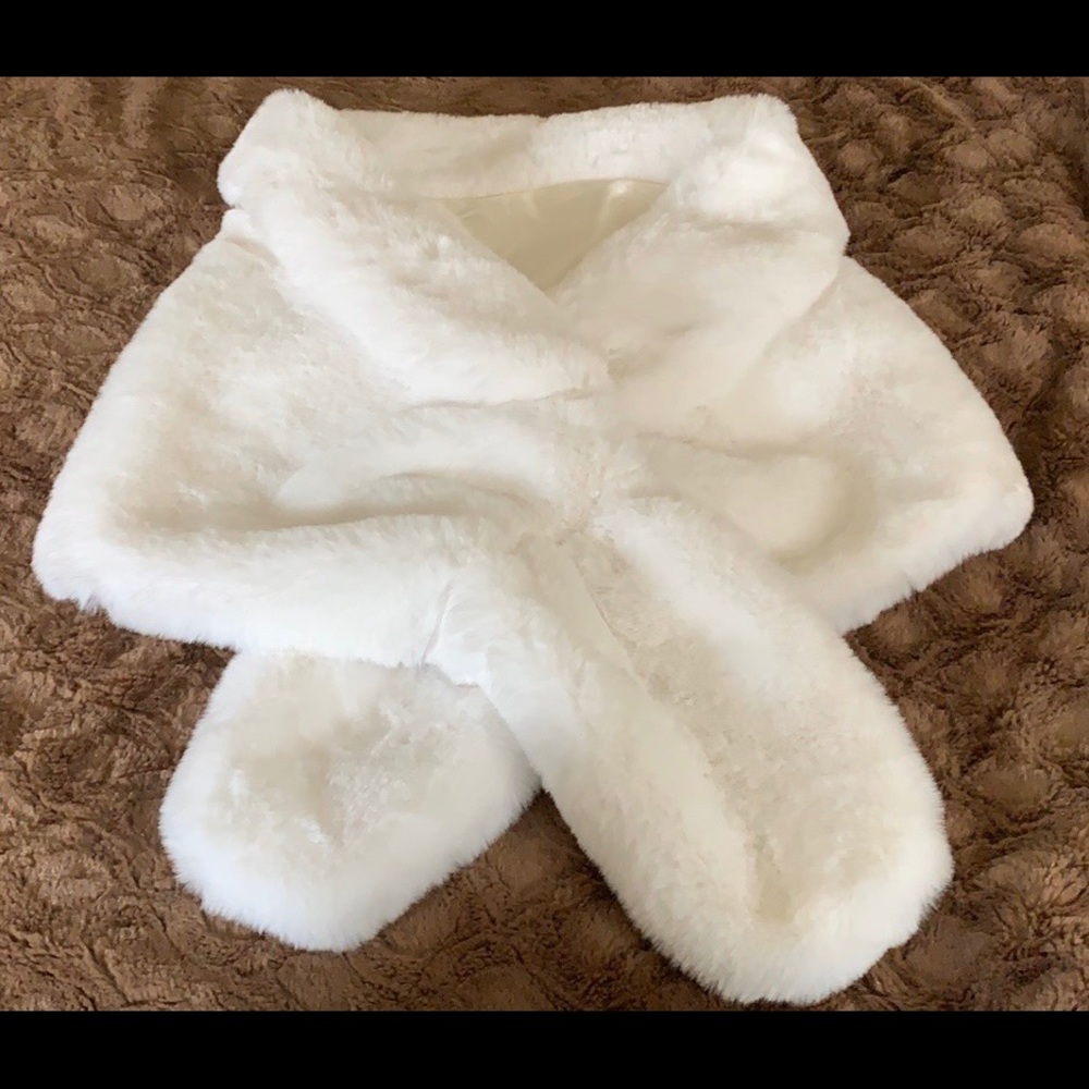 White Faux-Fur Shrug